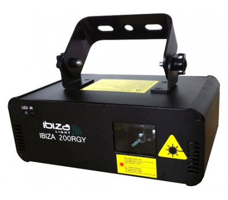 IBIZA200RGY lazeris DMX su pulteliu