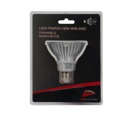 LED-PAR30-12W-WW-24D LED-lamp PAR30, 12W COB LED, 3000K šilta balta