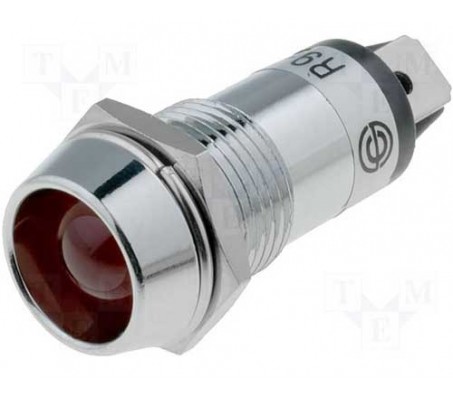 ILL16-12R indikatorinė lemputė 12VDC D14.22mm