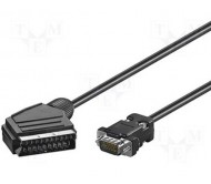 SCART-30/2 laidas D-Sub 15pin HD plug, SCART 2m