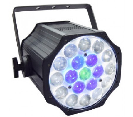 AC-L143ZOOM prožektorius 19x 15W RGBW+UV LED, 7-60 laipsn. spindulys