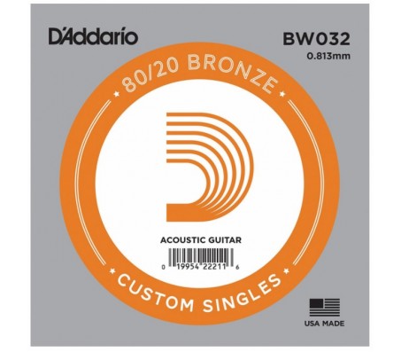 BW032 styga akustinei gitarai Single 80/20 Bronze .032