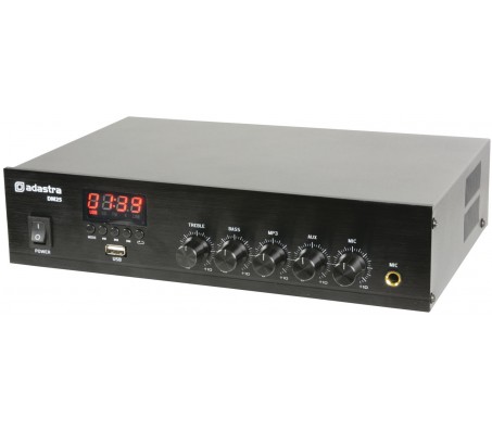 DM25 100V stiprintuvas su mikšeriu ir USB/FM/Bluetooth 25W