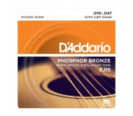 EJ15 stygos akustinei gitarai Phosphor Bronze .010-.047 EJ15