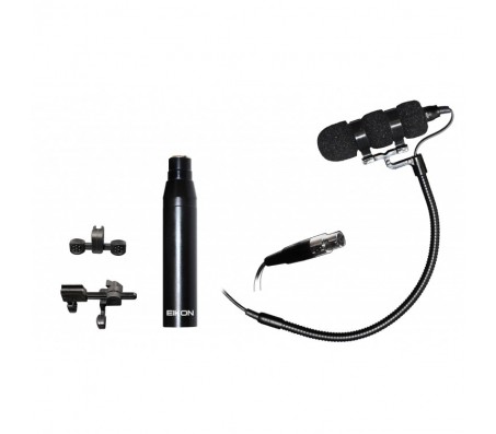 HCS30 akustinių instrumentų mikrofonas su adapteriu ir priešstiprintuviu