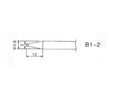 I-ALB12 Antgalis lituokliui diam. 3.8mm B1-2 I-8PKS120NB40