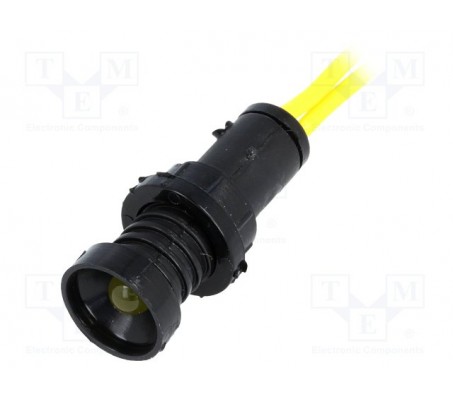 LKM220-Y LED indikatorius geltonas 230VAC, D:10mm