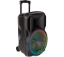 PARTY-15RGB įkraunama garso sistema su RGB LED šviesos efektu ir belaidžiu mikrofonu, USB/BT/TF/FM/AUX, 15′′