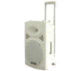 PORT12UHF-BT-WH garso sistema su akumuliatoriumi ir 2x UHF mikrofonais, MP3 USB/WMA/BLUETOOTH, 12"
