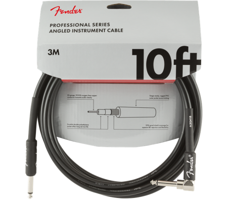 PRO 10 ANGL INST CABLE BLK instrumentinis laidas 3m