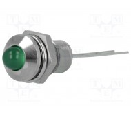 SMQS082 šv.diodas 5mm su laikikliu, korpuso diametras 8.22mm žalias