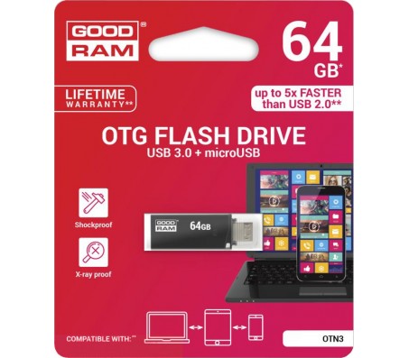 TGD-OTN30640K0R11 laikmena USB 3.0+microUSB 64GB