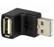 USB-AF/AM.90 perėjimas: USB A lizdas - USB A kištukas kampu 